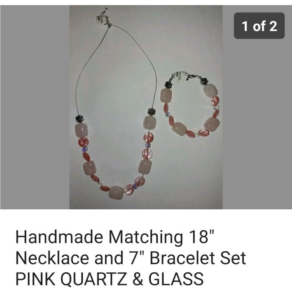 Handmade Matching 18" Necklace and 7" Bracelet Set